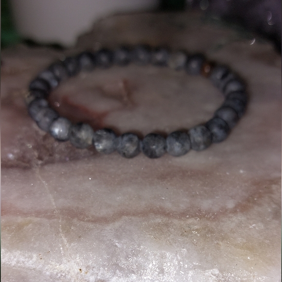 Larvikite Beaded Bracelet - Picture 3 of 3